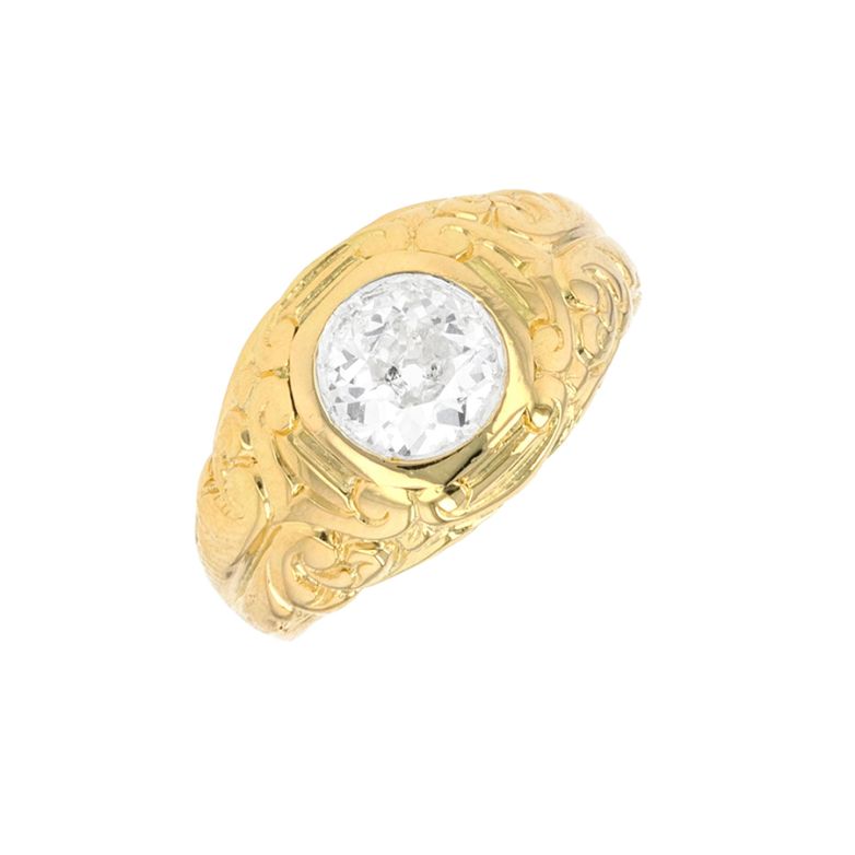 Bague vintage diamant 1 carat or jaune 10.19g Comme neuf -  reconditionné disponible sur Gemme Les Bijoux